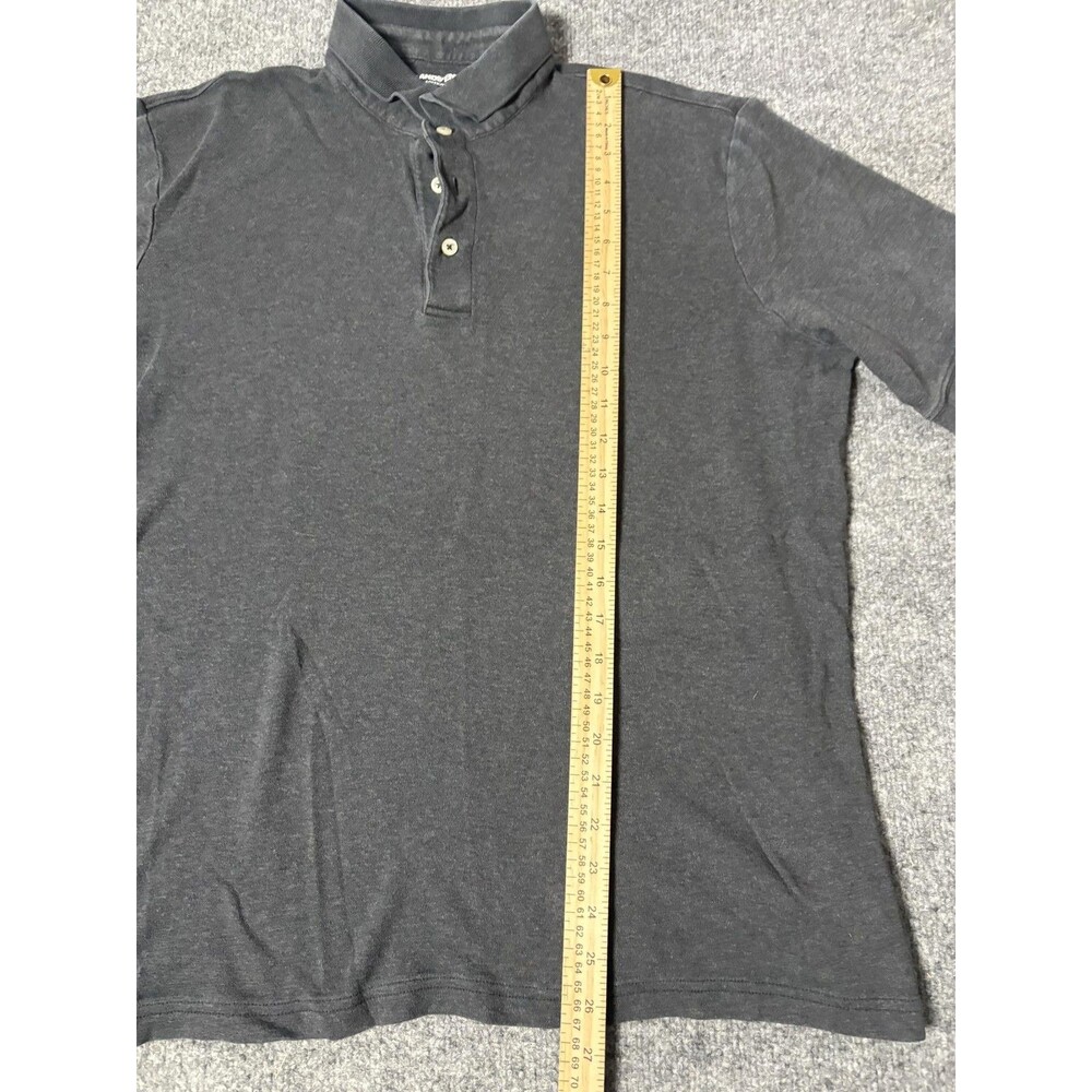 Lands' End Polo Shirt Mens L Gray 100% Cotton Short Sleeve Traditional Fit - Picture 2 of 6